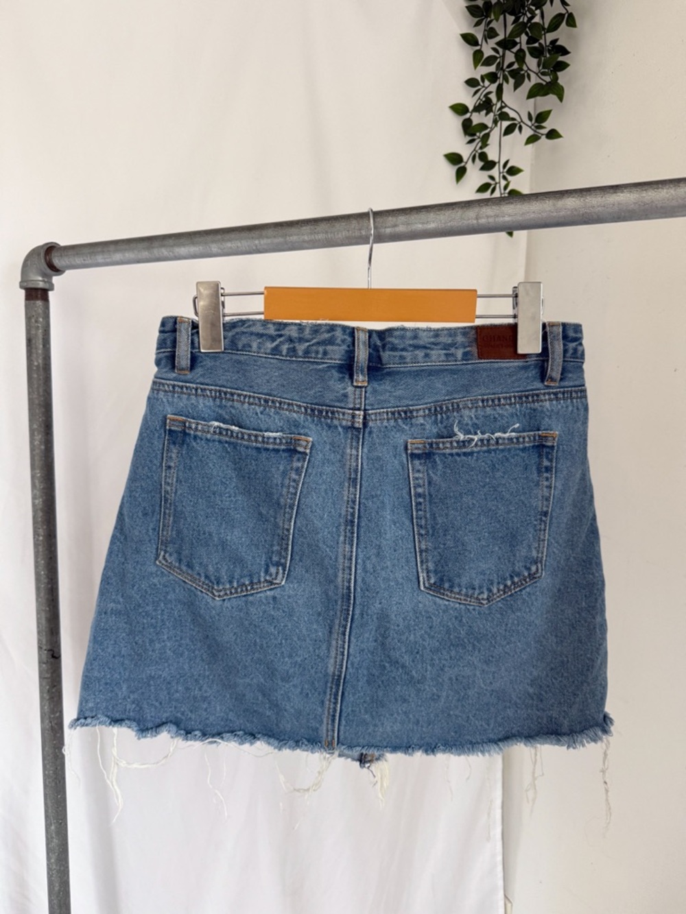 Vintage blue denim mini skirt - Picture 3 of 3